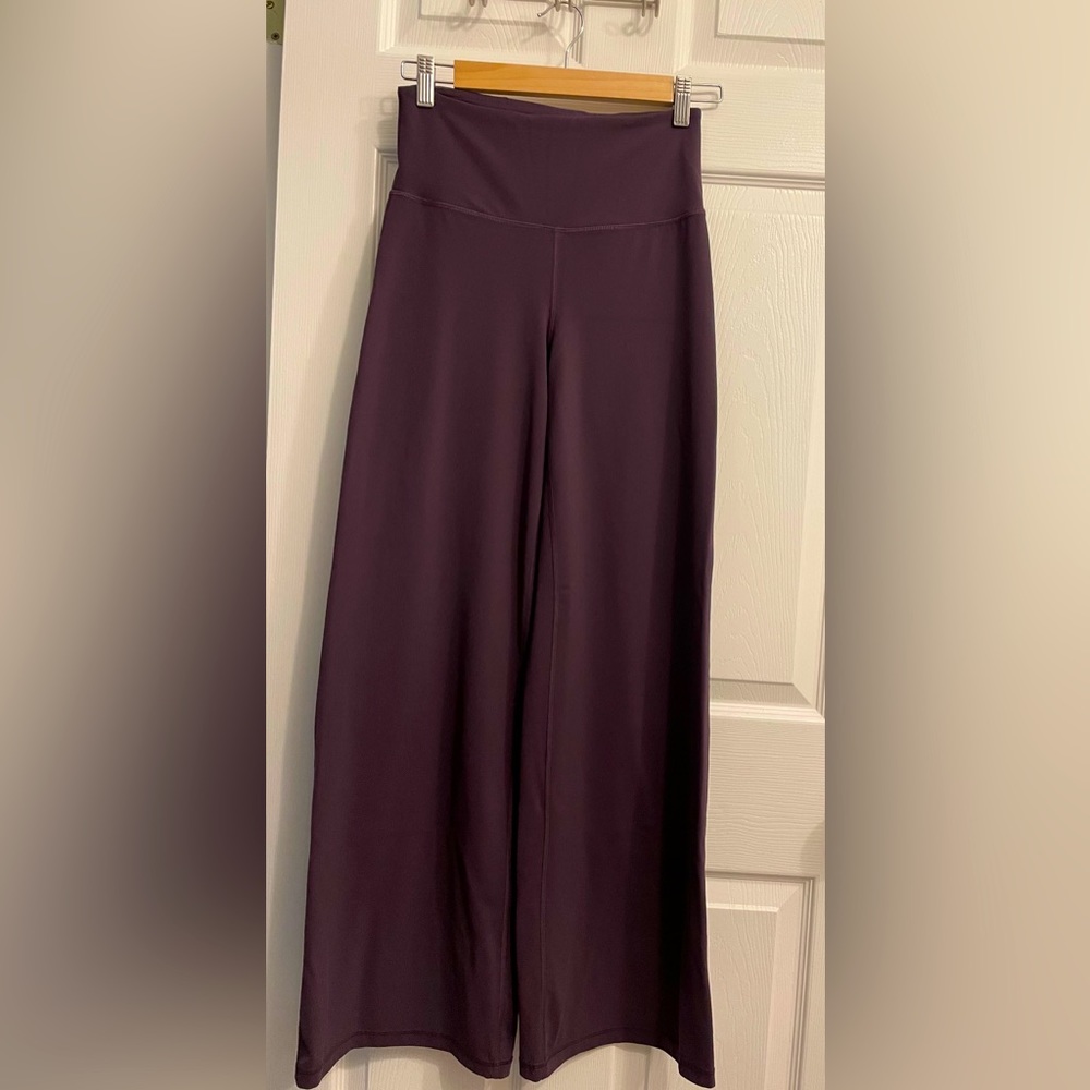 Athleta Elation Wide Leg Yoga Pants. Dark purple. Size small.